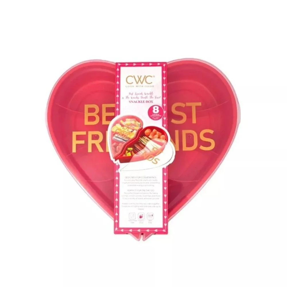 Valentines BEST‎ FRIENDS Snackle Box CWC Red Target NEW Storage container Heart
